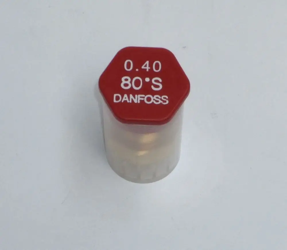 Danfoss Öl-Düse mit rotem Deckel, deutlich erkennbar, geeignet für Daikin Systeme. Aufschrift nennt Durchflussrate und Temperatur.